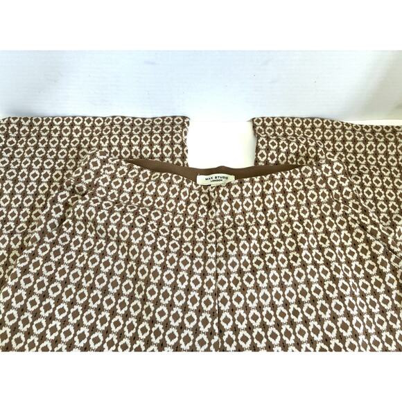 Max Studio Geo Print Wide-Leg Pants – Mid Rise, Full Length (Women’s XS) - Picture 3 of 9